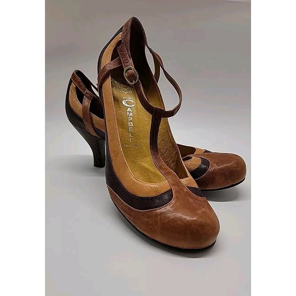 Jeffrey Campbell Shoes - JEFFREY CAMPBELL Ibiza Last Brown Handmade Leather Mary Jane High Heels Size 10